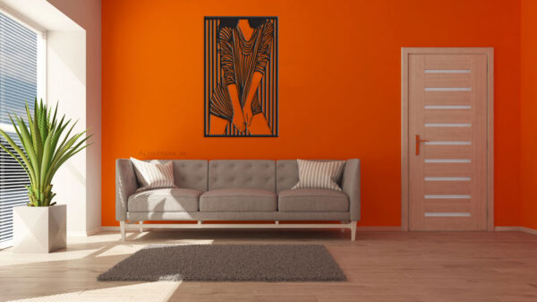 استیکر چوبی دختر جلف جنس چوبی MDF 