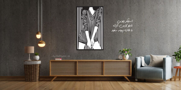 استیکر چوبی دختر جلف جنس چوبی MDF 