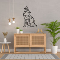 تابلو چوبی گرگ