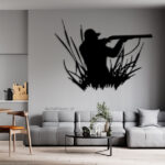 استیکر چوبی شکارچی جنس چوبی MDF 