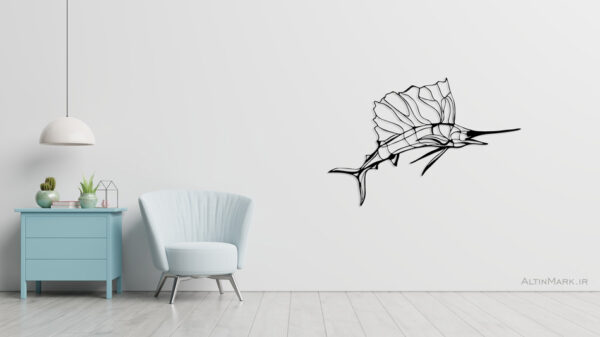 استیکر چوبی ماهی جنس چوبی MDF