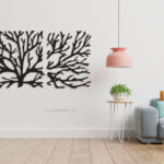 استیکر سه تکه شاخسار جنس چوبی MDF 