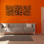 استیکر سه تکه شاخسار جنس چوبی MDF 