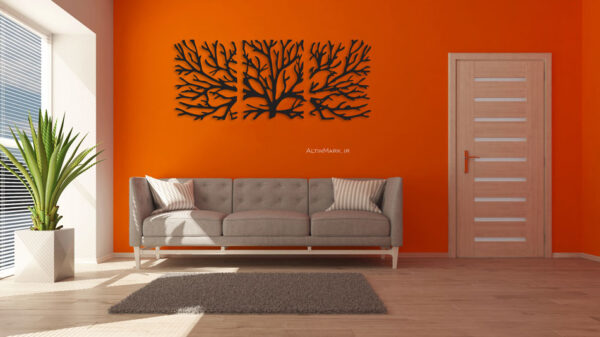 استیکر سه تکه شاخسار جنس چوبی MDF