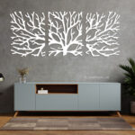 استیکر سه تکه شاخسار جنس چوبی MDF 