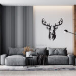 تابلو استیکر گوزن جنس چوبی MDF 