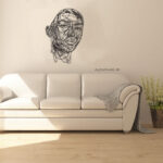 تابلو استیکر چوبی چهره جنس چوبی MDF 