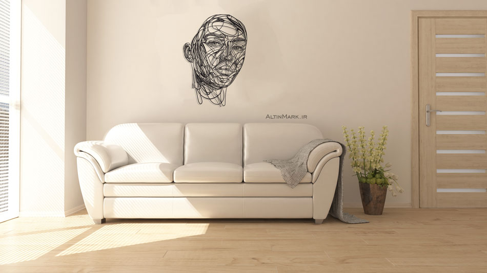 تابلو استیکر چوبی چهره جنس چوبی MDF “لاین آرت”