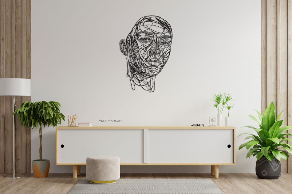 تابلو استیکر چوبی چهره جنس چوبی MDF “لاین آرت”