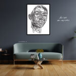 تابلو استیکر چوبی چهره جنس چوبی MDF 