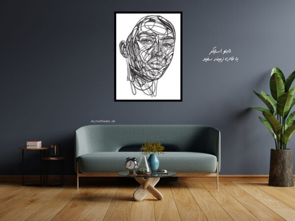 تابلو استیکر چوبی چهره جنس چوبی MDF