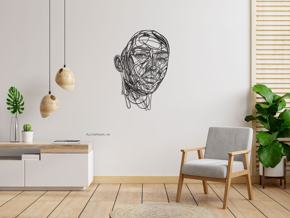 تابلو استیکر چوبی چهره جنس چوبی MDF “لاین آرت”