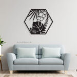 تابلو لاین آرت یاپراق جنس چوبی MDF 