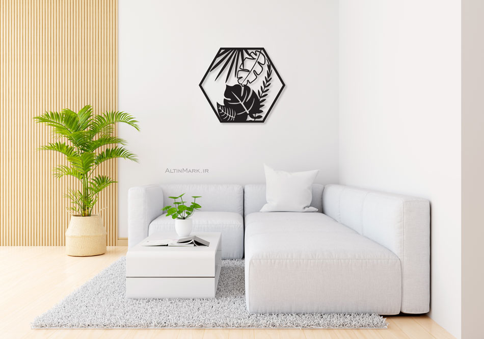 تابلو لاین آرت یاپراق جنس چوبی MDF “تابلو استیکر”