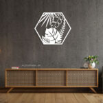 تابلو لاین آرت یاپراق جنس چوبی MDF 