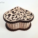 جعبه هدیه قلب فانتزی طرح جدید جنس چوبی در 5 سایز