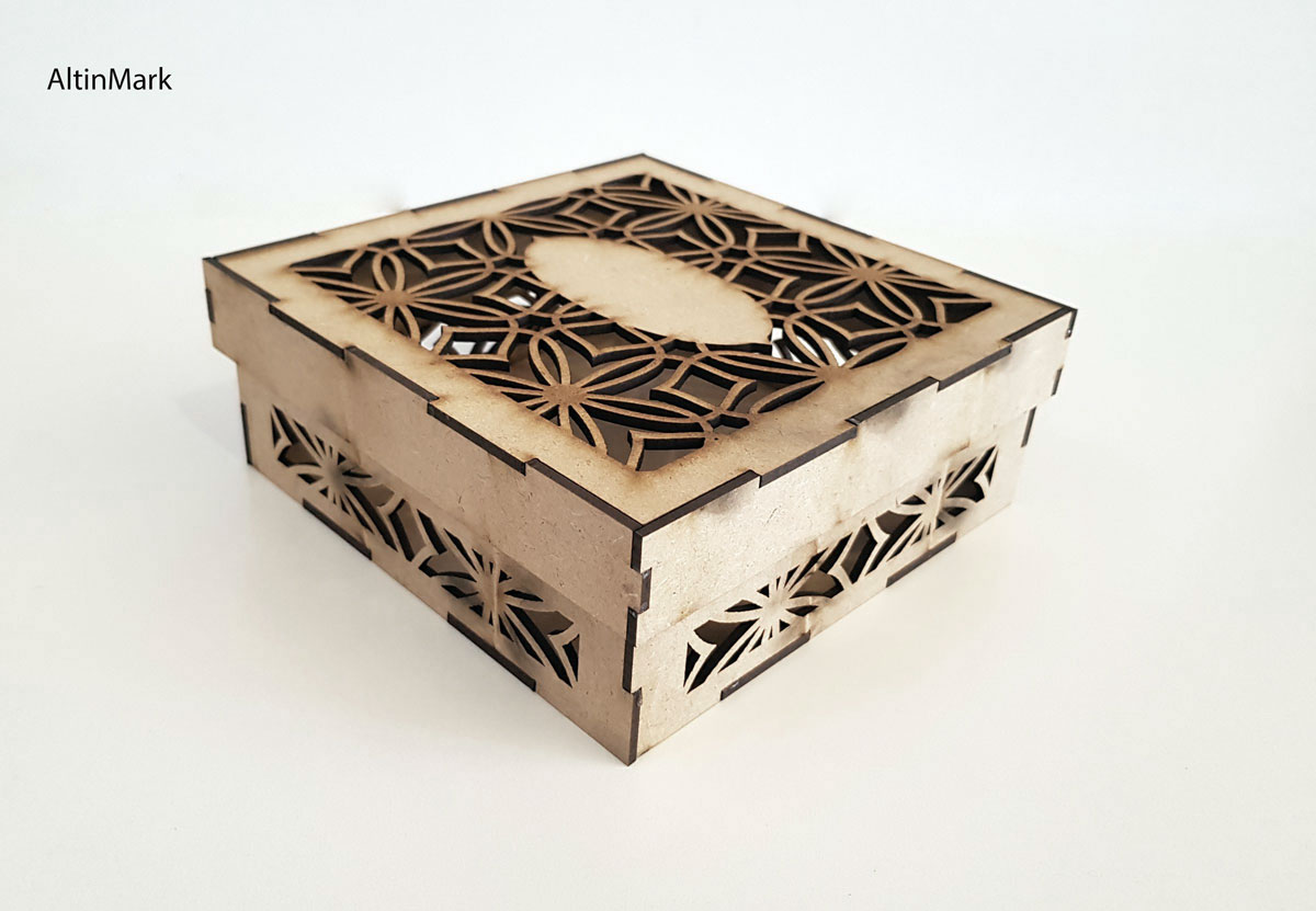 باکس هدیه استاتیس جنس چوبی (MDF) خام در 5 سایز