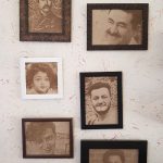 تابلو حکاکی چهره روی چوب با قاب دور و باکس چوبی 1400