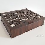 باکس چوبی طرح اسلیمی در 6 طرح مختلف و در 4 رنگ متفاوت