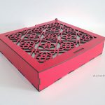 باکس چوبی طرح اسلیمی در 6 طرح مختلف و در 4 رنگ متفاوت