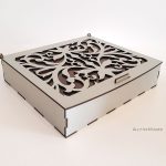 باکس چوبی طرح اسلیمی در 6 طرح مختلف و در 4 رنگ متفاوت