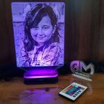 آباژور سه بعدی با عکس سفارشی شما «فریم ساده»