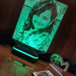 آباژور سه بعدی با عکس سفارشی شما «فریم ساده»