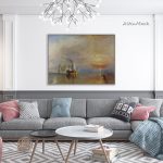 نقاشی تمرر جنگجو اثر جوزف مالورد ویلیام ترنر نقاش بریتانیایی