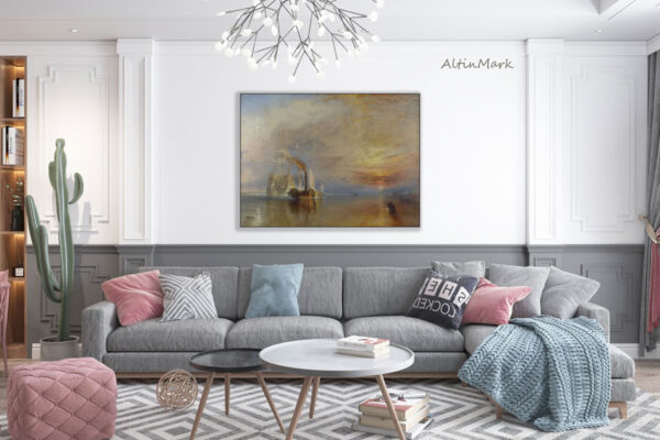 نقاشی تمرر جنگجو اثر جوزف مالورد ویلیام ترنر نقاش بریتانیایی