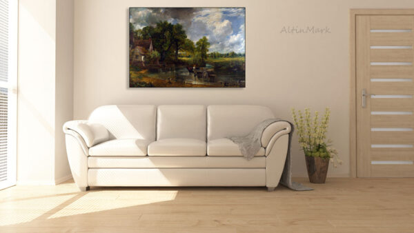 تابلو نقاشی گاری علوفه 