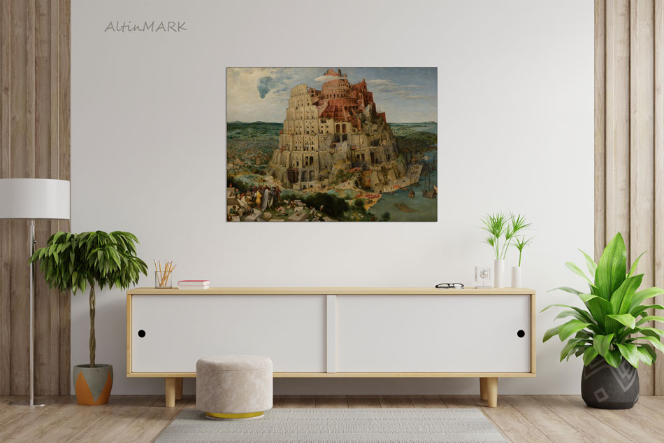 خرید نقاشی برج بابل رنگ روغن اثر پیتر بروگل مهتر سال 1563