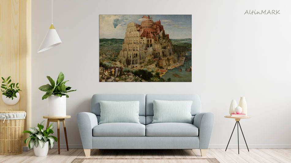 خرید نقاشی برج بابل رنگ روغن اثر پیتر بروگل مهتر سال 1563