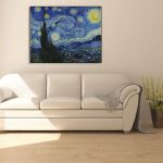 تابلو شب پرستاره Starry Night اثر ون گوگ (کیفیت چاپ بسیار بالا)