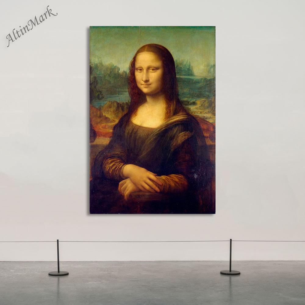 تابلو مونالیزا لئوناردو داوینچی (اسکن با کیفیت بالا از نسخه اصلی لوور فرانسه)