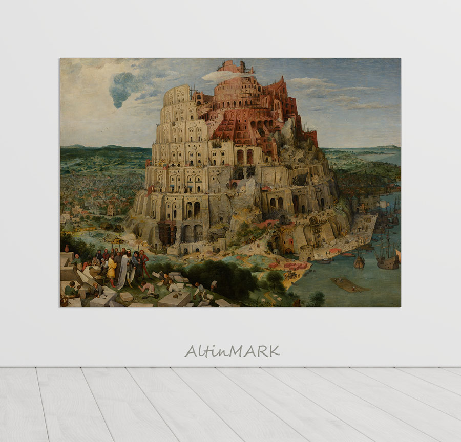 خرید نقاشی برج بابل رنگ روغن اثر پیتر بروگل مهتر سال 1563