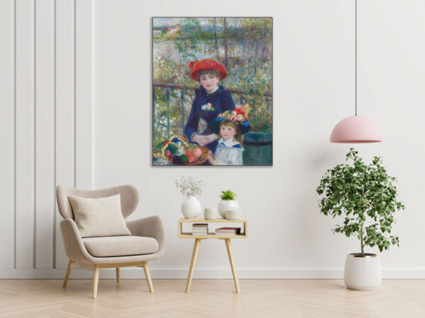 تابلو دو خواهر اثر پیر آگوست رنوآر هنرمند فرانسوی 1881