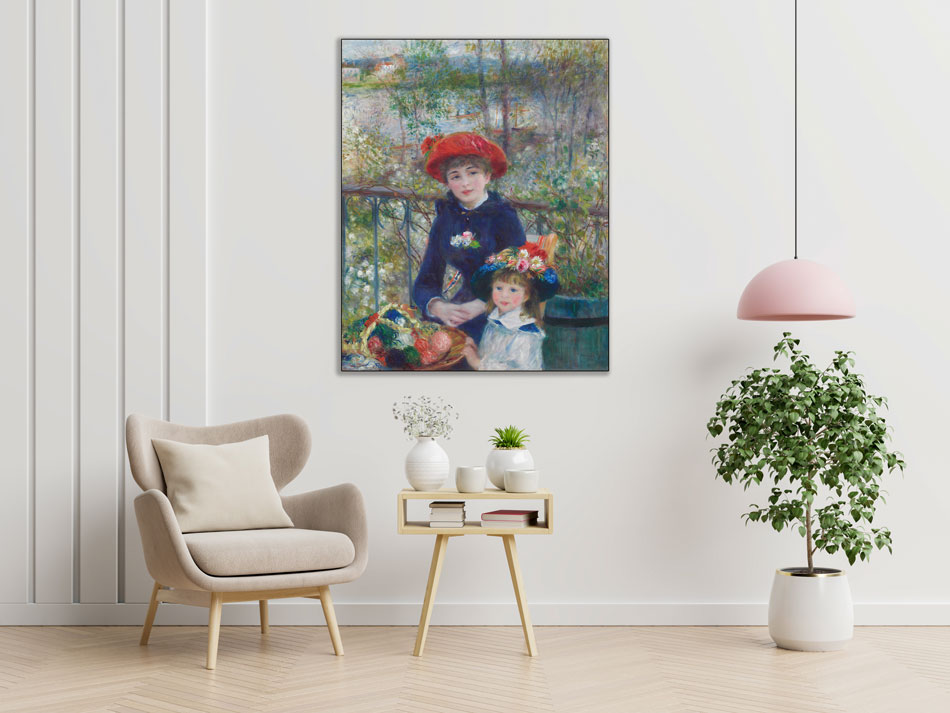 تابلو دو خواهر اثر پیر آگوست رنوآر هنرمند فرانسوی 1881