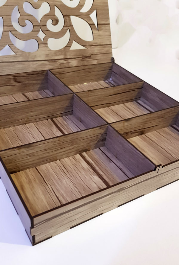 جعبه هدیه آجیل چوبی