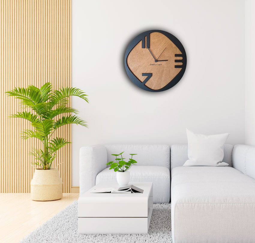 ساعت دیواری مدل Triplet دو رنگ با طراحی زیبا