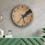 ساعت دیواری مدل fracture چوبی با طرح جدید
