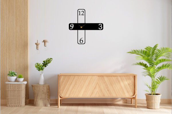 ساعت دیواری چوبی مدل Tetra در انواع رنگ و سایز