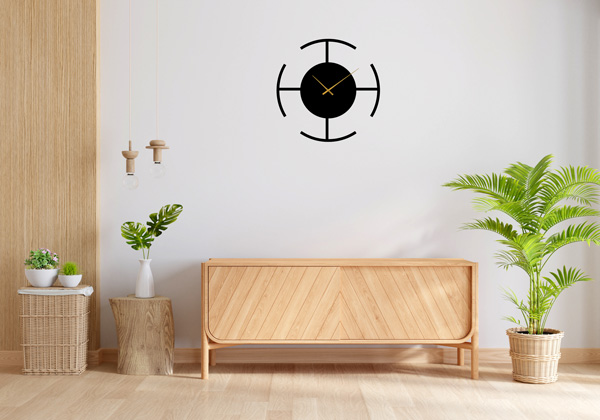 ساعت دیواری مدل path چوبی با تنوع رنگ و سایز