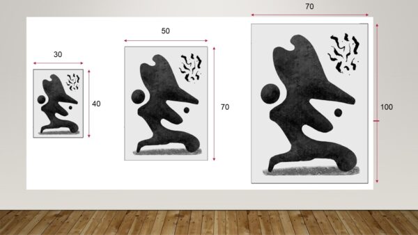 تابلو سه تکه مینیمال در سه نوع چاپ مختلف با انتخاب مشتری