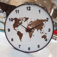 ساعت دیواری نقشه جهان