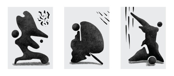 تابلو سه تکه مینیمال در سه نوع چاپ مختلف با انتخاب مشتری