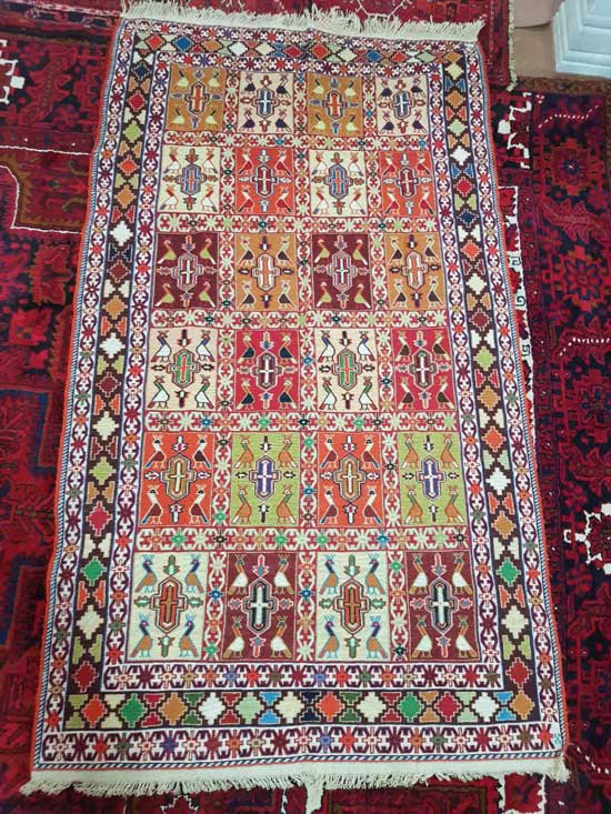 خرید ورنی دستبافت عشایر قره داغ اندازه 2 متر در 1.30