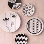 ست دیوارکوب 5 تایی جنس سفال با طرح مینیمال